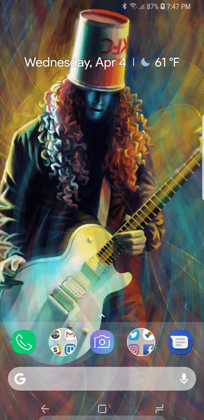 Truy cập menu Quick Settings