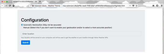 Tự động thay đổi giao diện Firefox theo thời tiết