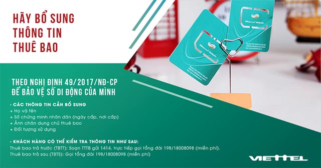 Bổ sung thông tin thuê bao qua ứng dụng nhưng vẫn chưa được xác nhận vì sao?