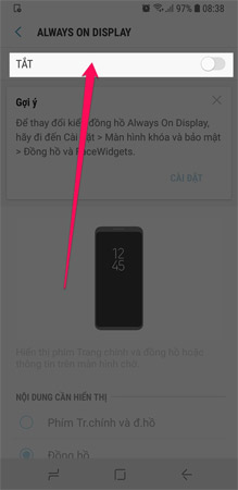 Kích hoạt Always On Display