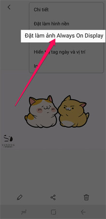 Bấm vào Đặt làm Always On Display 