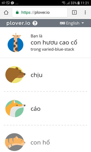 Thiết bị Android sẽ có tên là "con hươu cao cổ"