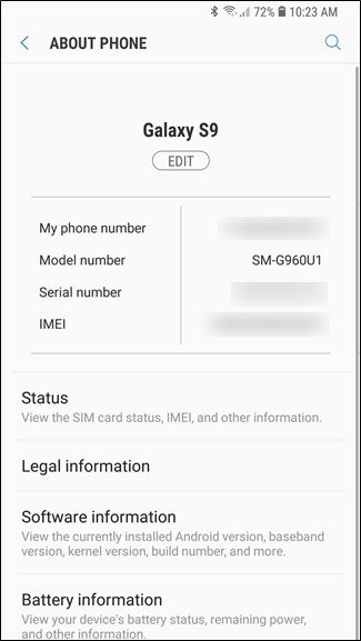 Thông tin cụ thể về model điện thoại Android