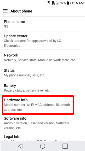 Xem thông tin phần cứng trên điện thoại Android