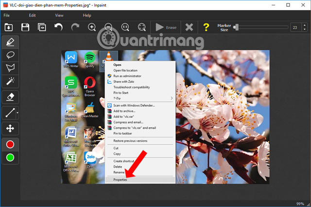 Ảnh sau khi xóa logo
