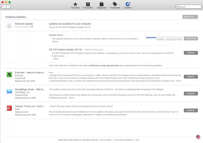 Cập nhật iTunes trên Mac