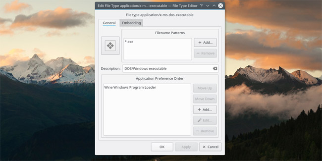 Chạy ứng dụng Windows trên Linux với Wine thông qua trình quản lý tệp