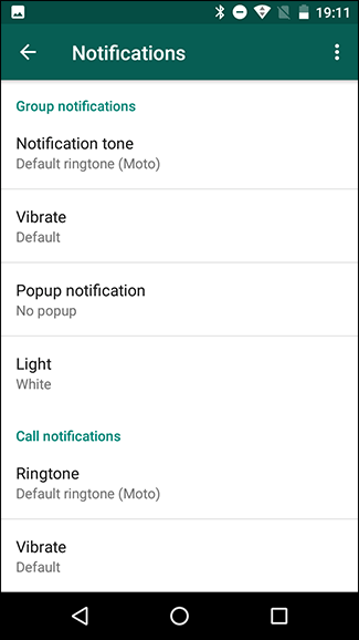 Chỉnh thông báo WhatsApp trên Android