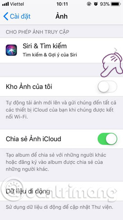 Tắt Kho ảnh của tôi