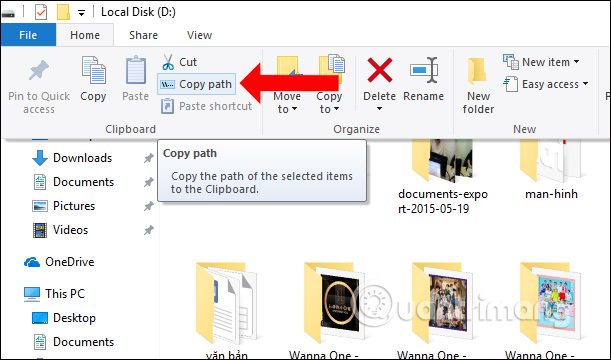 Lấy đường dẫn file
