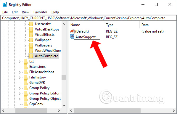 Đặt tên mới cho giá trị