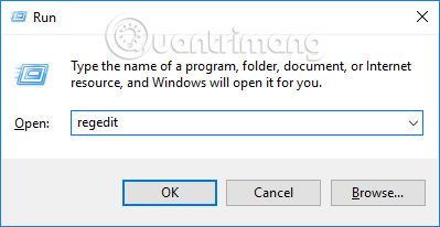 Nhập từ khóa regedit