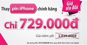 Viettel chính thức hỗ trợ khách hàng thay pin iPhone chính hãng với giá ưu đãi 729.000 đồng