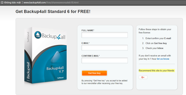 Đăng ký License Key miễn phí