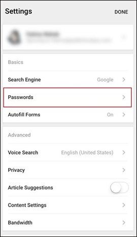 Quản lý mật khẩu Chrome