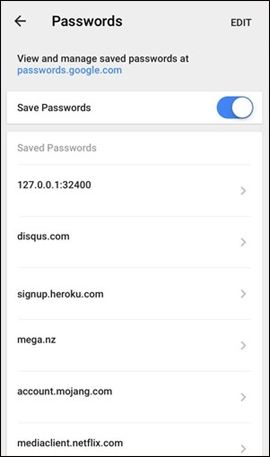 Danh sách web lưu pass