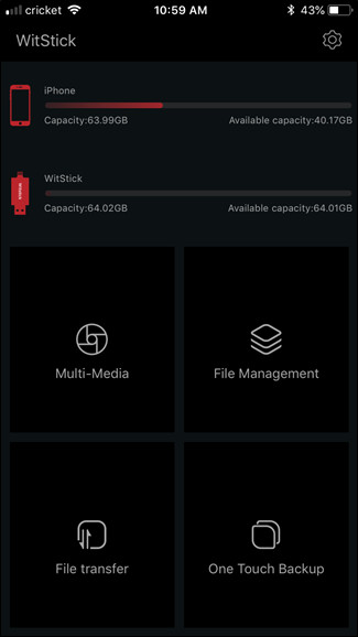 Giao diện ứng dụng Witstick