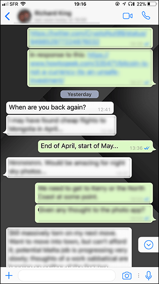 Tìm tin nhắn WhatsApp cần trích dẫn