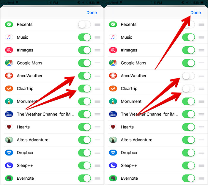 Chọn ứng dụng muốn xóa