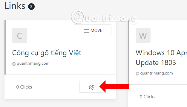 Chỉnh sửa link chia sẻ