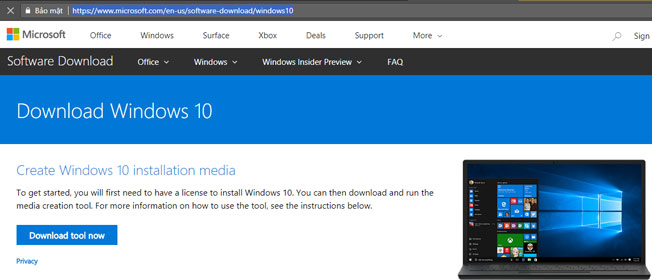 Tải file ISO Windows 10 April 2018 Update