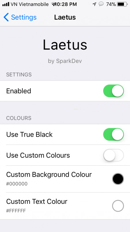 Truy vào Settings > Laetus