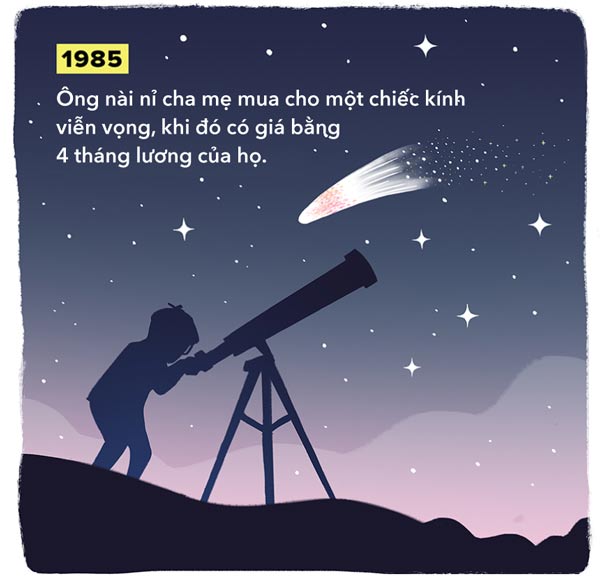 Ông mong muốn sở hữu chiếc kính thiên văn 