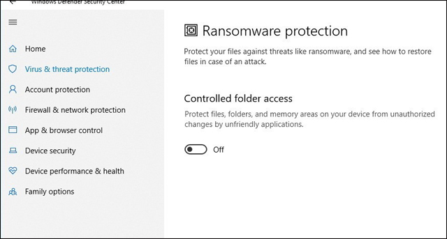Ransomware protection