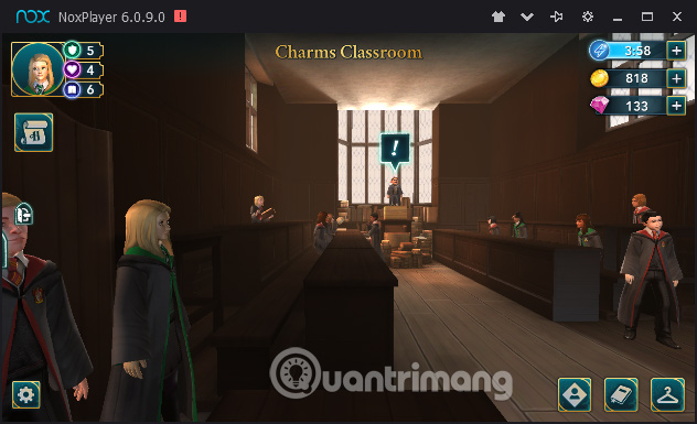 Giao diện game Harry Potter: Hogwarts Mystery