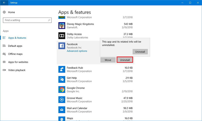  Thử gỡ vài ứng dụng để khắc phục lỗi này