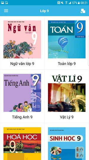 Các môn học lớp 9 có giải trong ứng dụng giải bài tập của VnDoc