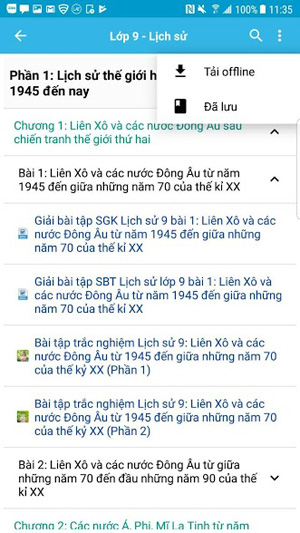 Giải bài tập Lịch sử trên ứng dụng giải bài tập của VnDoc