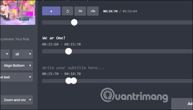 Chèn thêm phụ đề cho video