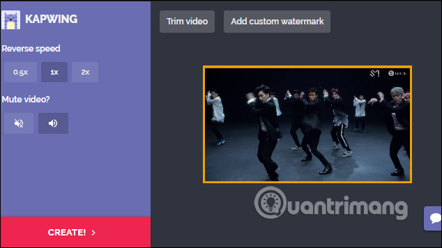 Tạo hiệu ứng tua ngược video