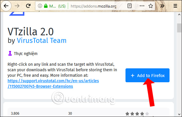 Cài đặt tiện ích VTzilla