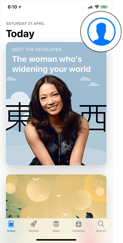 Chạm vào Profile người dùng