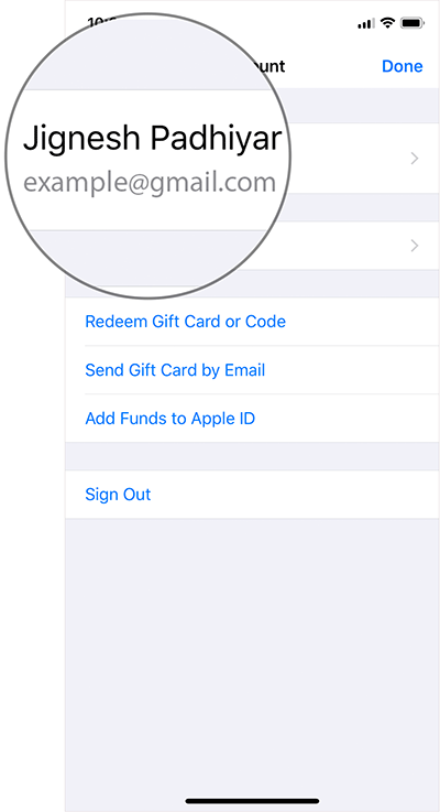 Chọn Apple ID tương ứng