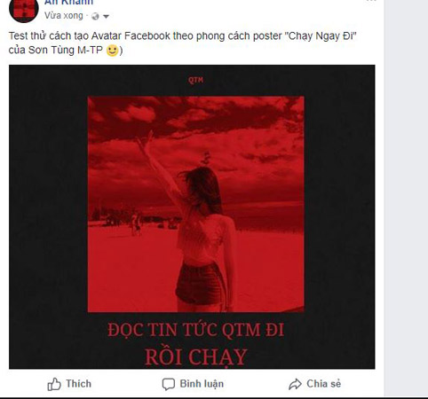 Chia sẻ hoặc đăng tải lên trang cá nhân để thay ảnh đại diện Facebook