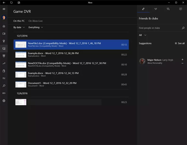 Quay lại ứng dụng Xbox
