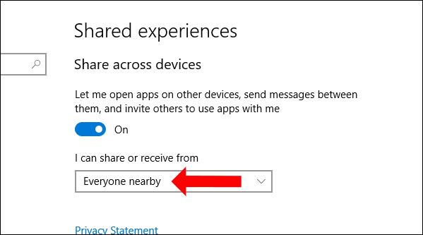 Chọn Everyone nearby