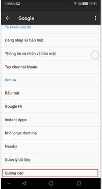 Chọn loại bỏ quảng cáo