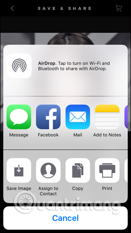 Thêm ứng dụng chia sẻ ảnh