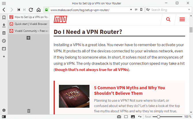 Duyệt web tốt hơn với Sidebar Tabs