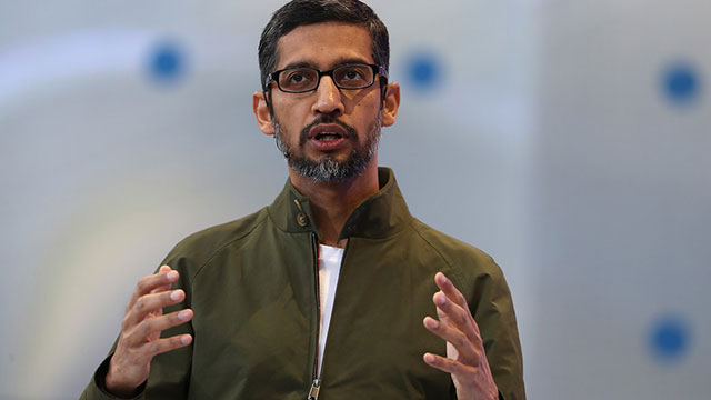 Ông Sundar Pichai, CEO của Google, phát biểu tại sự kiện Google I/O 2018 