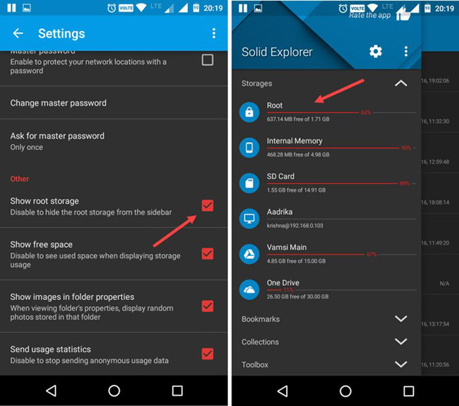 Khám phá thư mục gốc