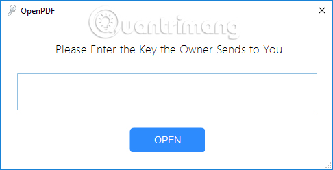 Nhập mã giải khóa PDF 
