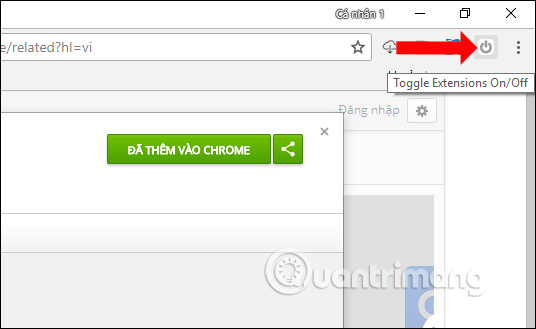 Disable Extension Temporarily tắt tiện ích