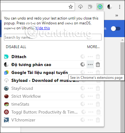 Tùy chỉnh cho từng tiện ích