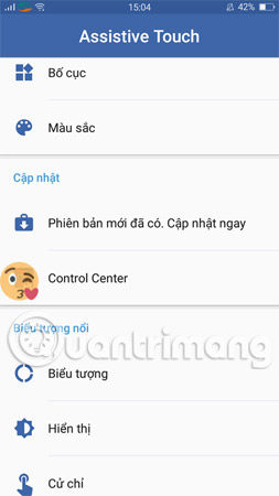 Chọn mục Hiển thị