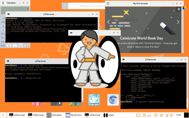 Kano OS bao gồm nhiều dự án và hoạt động mã hóa